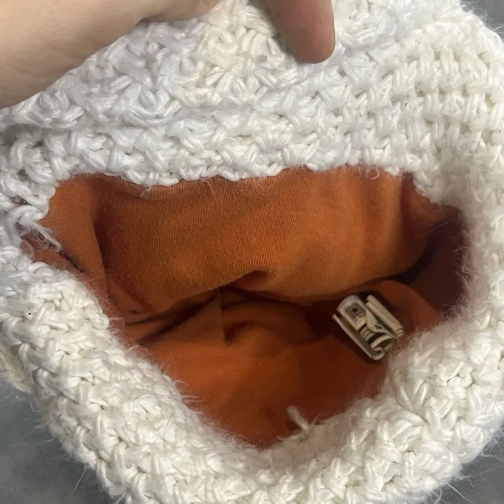 Vintage Nike Texas Longhorns Beanie‎ Hat Winter Cap Knit Chunky Ski Snow White